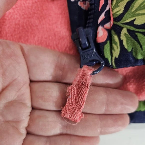 Carter's Blue And Pink Floral Puffer Jacket Girls Size Large 6X - Picture 12 of 13